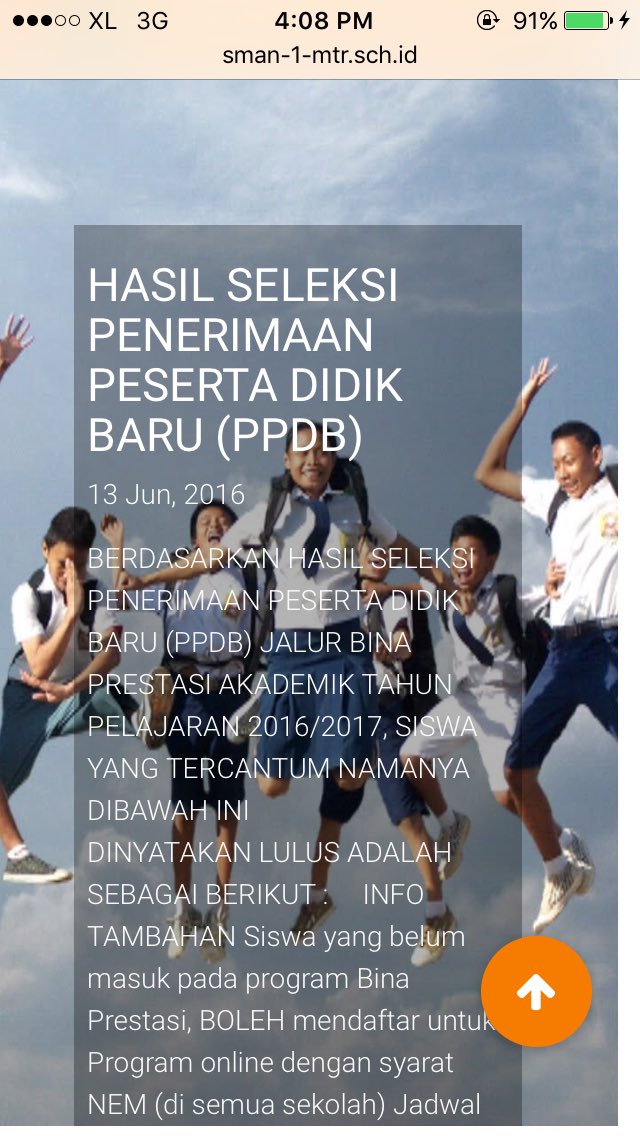 Buruan check perkembangan terbaru melalu website SMAN 1 Mataram