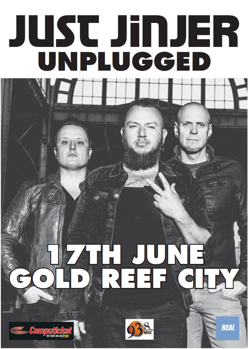 This Friday! @Mix938FM presents <a href="/justjinjer/">Just Jinjer</a> live at <a href="/GoldReefCitySA/">Gold Reef City</a> tickets at <a href="/Computicket/">Computicket</a> po.st/JJUnplugged