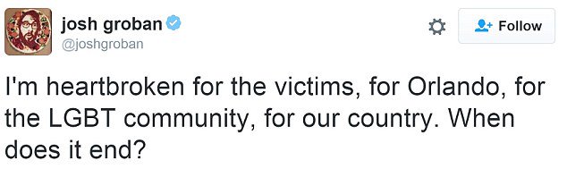 DailyMailCeleb's tweet image. Celebs around the world send love to LGBT community and demand change to gun laws #Orlando dailym.ai/1PW8yoD
