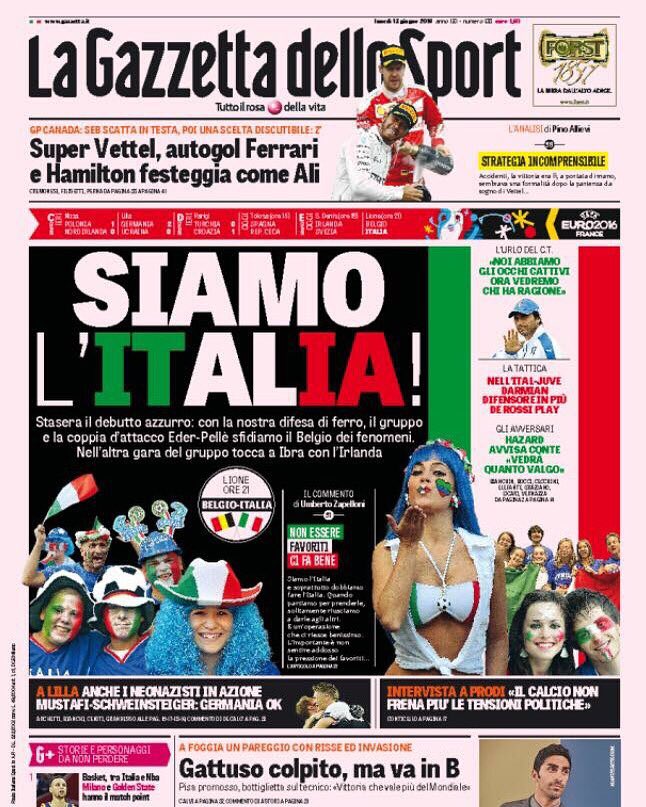 FrancescoGelli's tweet photo. #EURO2016 #siamolitalia #forzaecoraggio #ITA @Vivo_Azzurro @UEFAEURO 🇮🇹⚽️ @SkySport https://t.co/rnZhrNOp5W