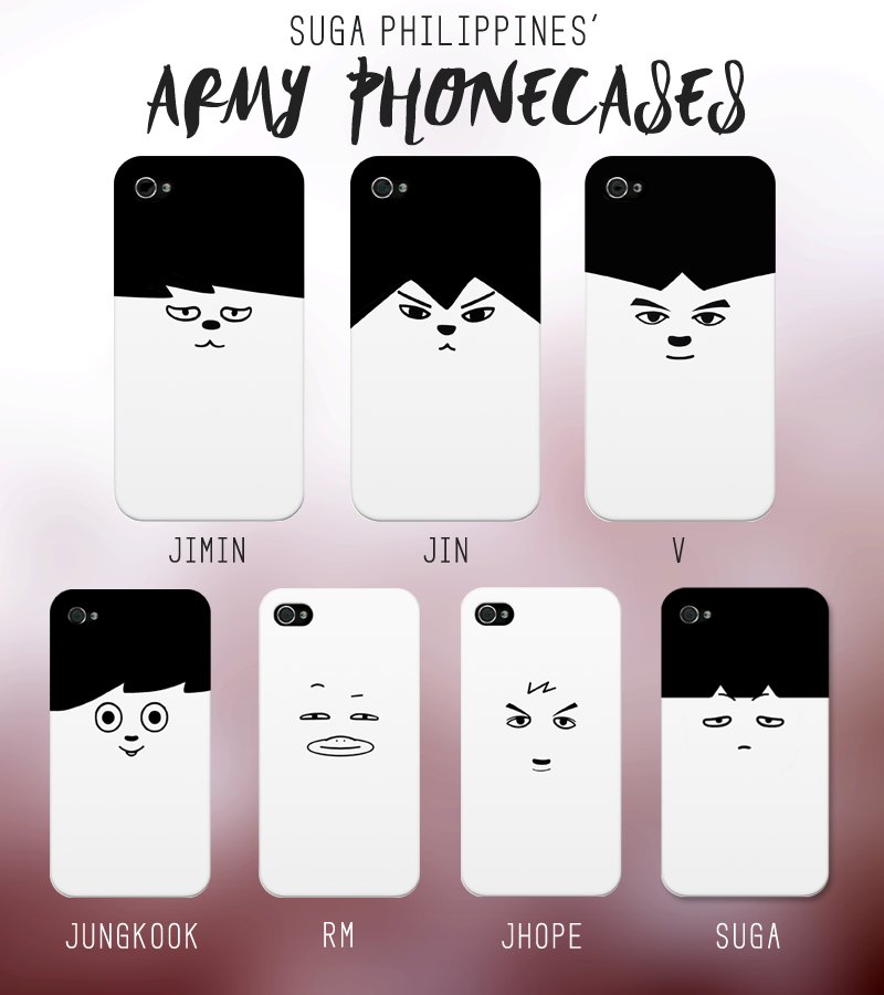 SUGA_PH's tweet photo. 【ARMY PHONECASES :: Batch 12】
Get your unique phonecase now~!
Order form: https://t.co/WH9PRNjUvN 💟 #LoveBTS #방탄소년단 https://t.co/GjctjziYKt