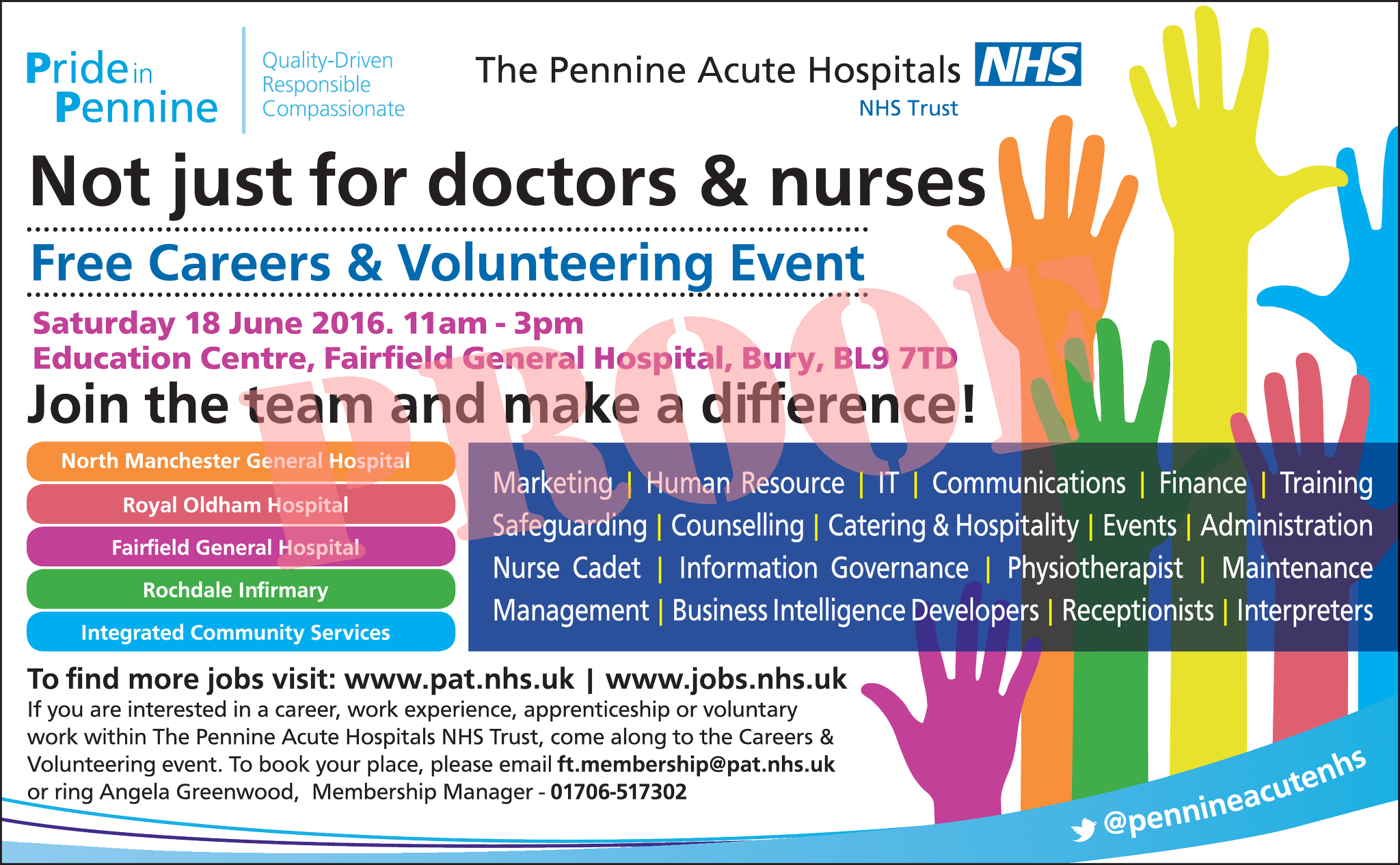 Northern Care Alliance NHS Foundation Trust (NCA) on Twitter "Free
