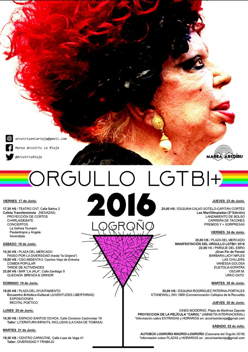 Y ya empezamos una semana intensa con <a href="/ArcoirisRioja/">Marea Arcoíris Rioja</a> #24J #Orgullo2016