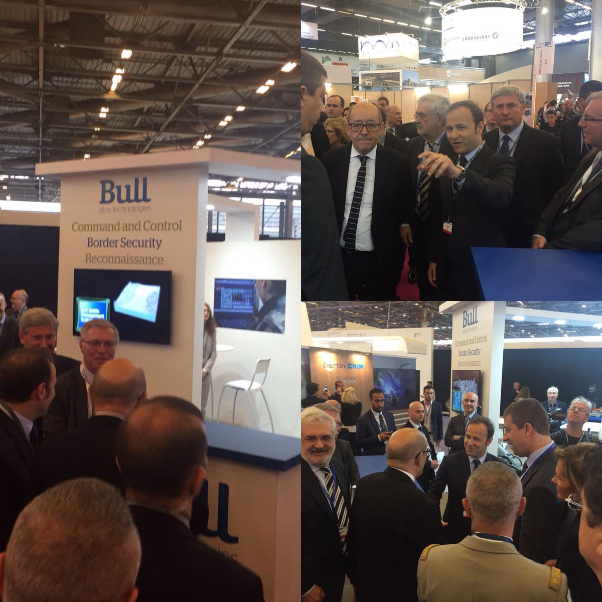 French Minister of National #Defense <a href="/JY_LeDrian/">Jean-Yves Le Drian</a> visits our booth at #Eurosatory with <a href="/P_Barnabe/">Pierre Barnabé</a>!