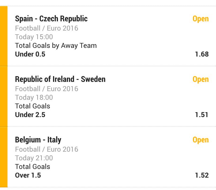 Advies_Toto's tweet photo. Vandaag een paar leuke wedstrijden op het programma! #EURO2016 #totovoorspellingen https://t.co/qdjuZMwq5k