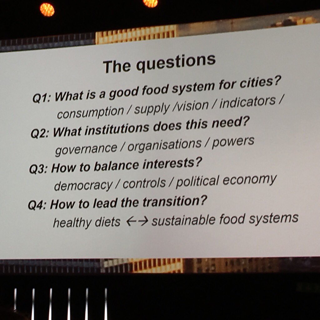 HaagJon's tweet image. Great intro by Tim Lang! "Cities suck Food without produce any themselves" #eatforum #howtosolve @jamieoliver