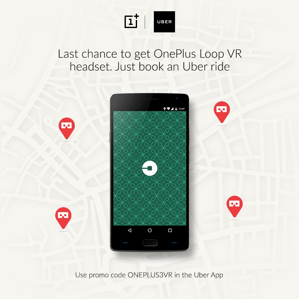 luckyankit's tweet image. OnePlus &amp;amp; Uber partner to Giveaway Loop VR Headsets on-demand reviewcenter.in/4619/oneplus-u… #OnePlus3 #OnePlusLoopVR