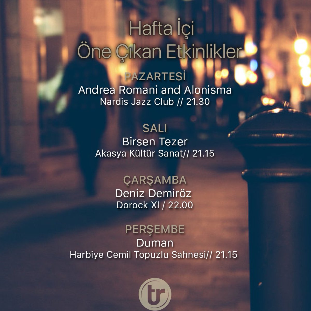 Selam etkinlik canavarları. İstanbul'un en iyi etkinliklerini senin için seçtik.