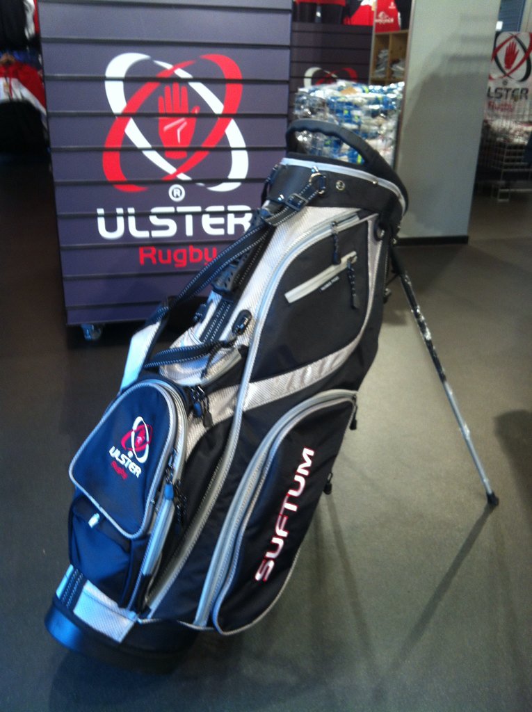 UlsterShop's tweet photo. Our friends @prem_licensing have given us this @UlsterRugby Golf bag as a prize!Follow &amp; RT to enter. Draw on 17/6 https://t.co/HMGfGnQRaR