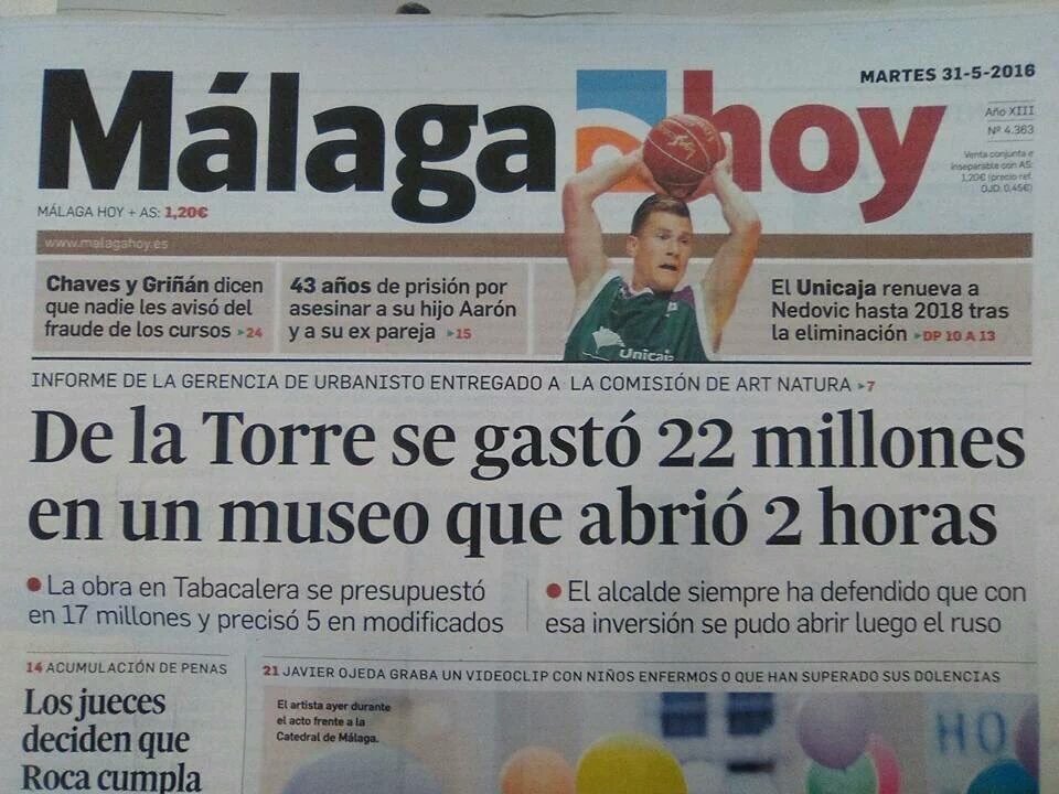 Luego hablan de museos costosos