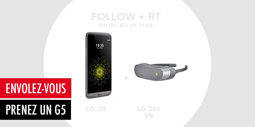 Darty_Officiel's tweet photo. Prêt pour l'immersion totale ? Follow + RT pour tenter de gagner le premier smartphone évolutif LG G5 📱 + LG 360 VR https://t.co/E093AMHLHa