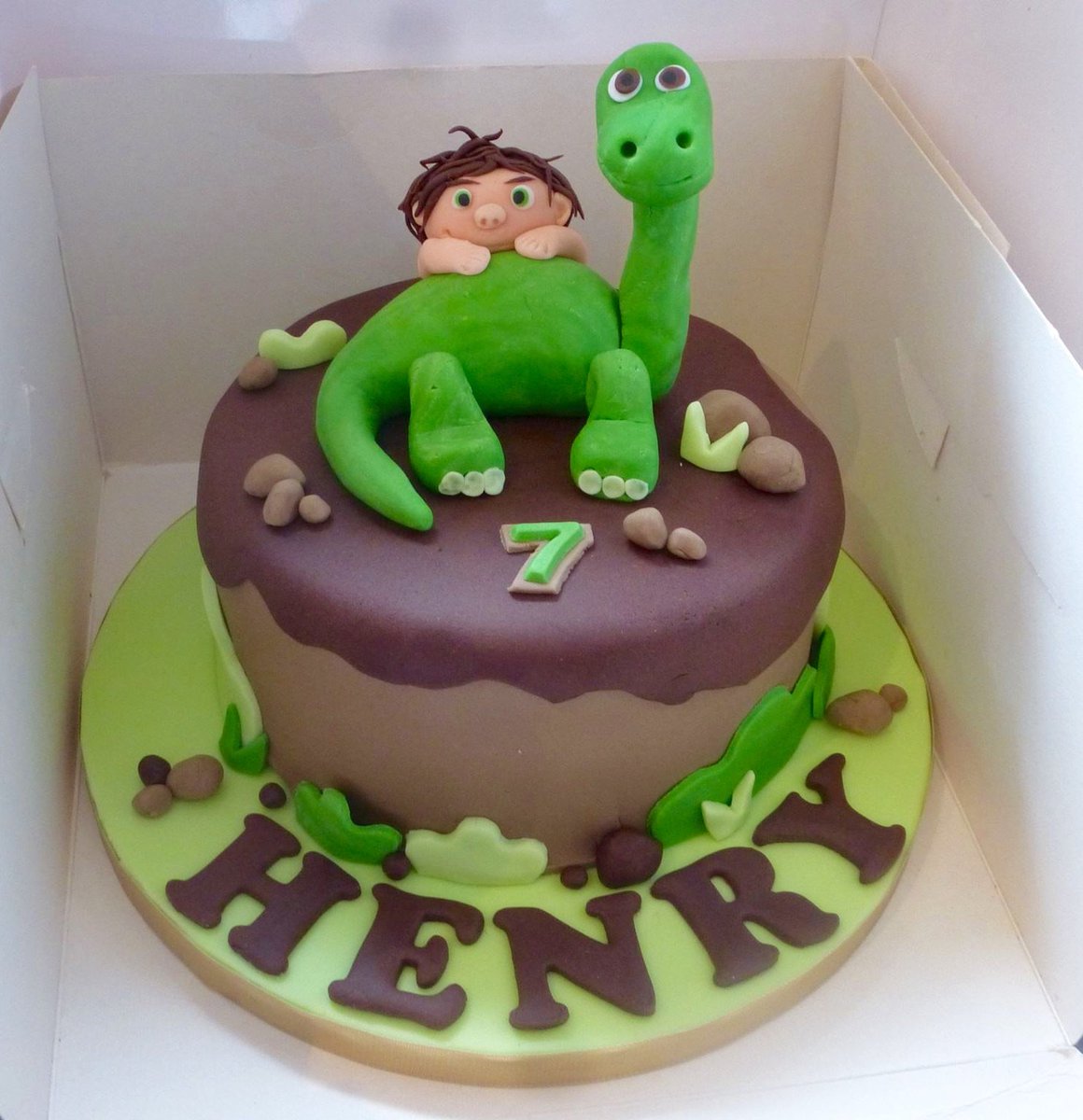 strawbkitchen's tweet photo. 7th Birthday cake for Henry, love this film! #thegooddinosaur #birthday #cake #pixar #7 #arlo #spot https://t.co/TMPiufd0hA