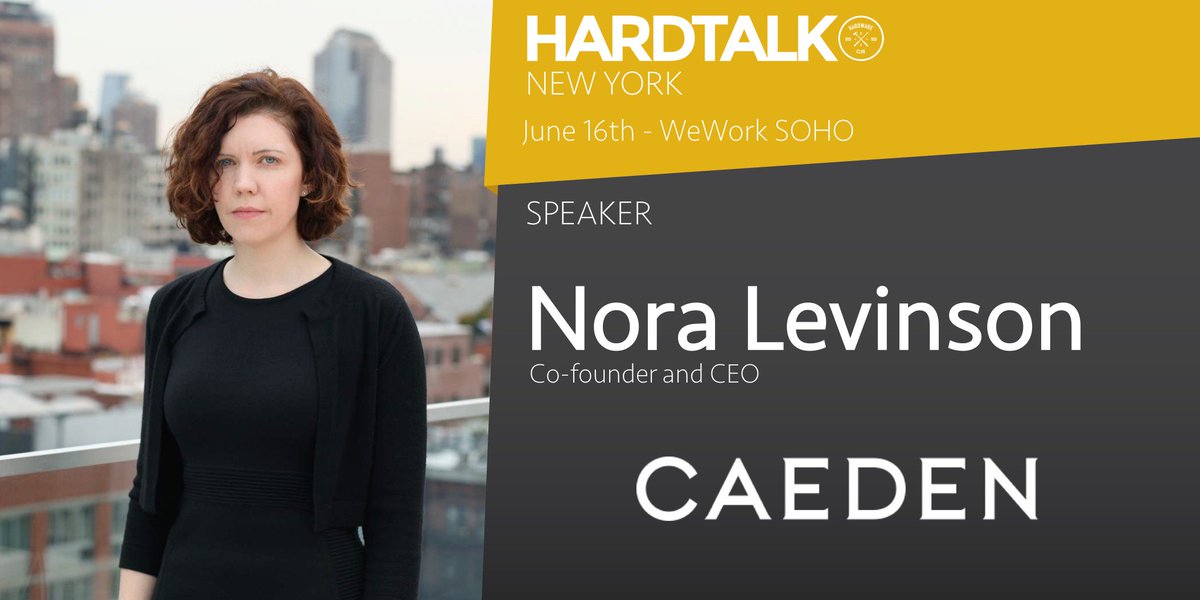 Nora Levinson of <a href="/CaedenOfficial/">CAEDEN</a> will speak at #HardTalkNewYork on June 16th! Lineup &amp; RSVP bit.ly/1ORFF7n