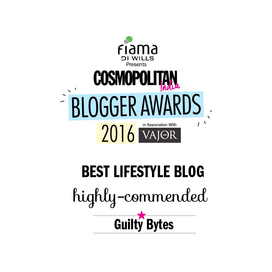 CosmoIndia's tweet photo. Our next category is Best Lifestyle Blog! The winner is @Guiltybytes 😁✨ Congratulations! https://t.co/n4O3OEEg6f