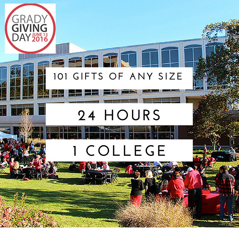 UGAGrady's tweet photo. We are 25% of the way toward our #GradyGivingDay goal! https://t.co/ejb3dqCaDU https://t.co/XuFFvM6Wi1
