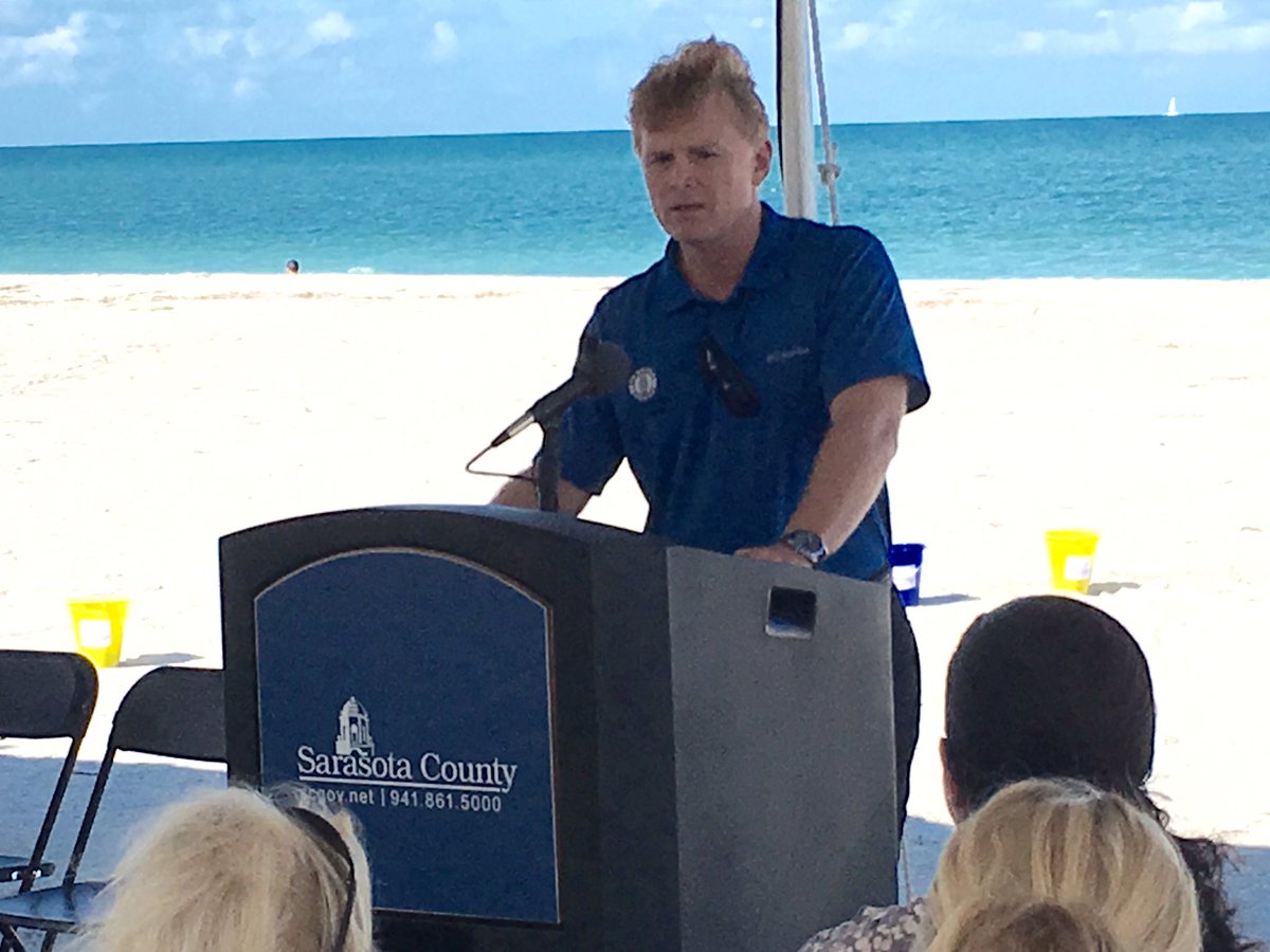 SRQCountyGov's tweet photo. Commissioner Charles Hines: Renourishment projects like this one help to protect our shoreline from erosion. https://t.co/bQLf6KKpCI