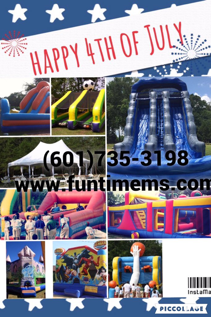 FuntimeJackson's tweet image. 🇺🇸SPECIAL🇺🇸 We will deliver July 1st and pick up July 5th! (601)735-3198