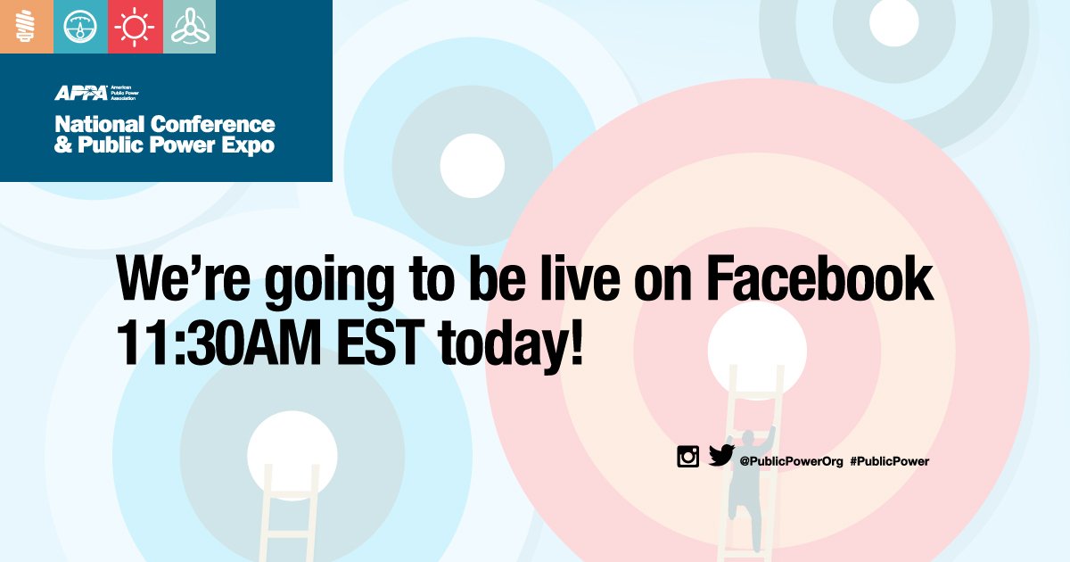 We are going LIVE on Facebook today at 11:30AM EST. Tune in to watch buff.ly/1sAOcXM #PublicPower