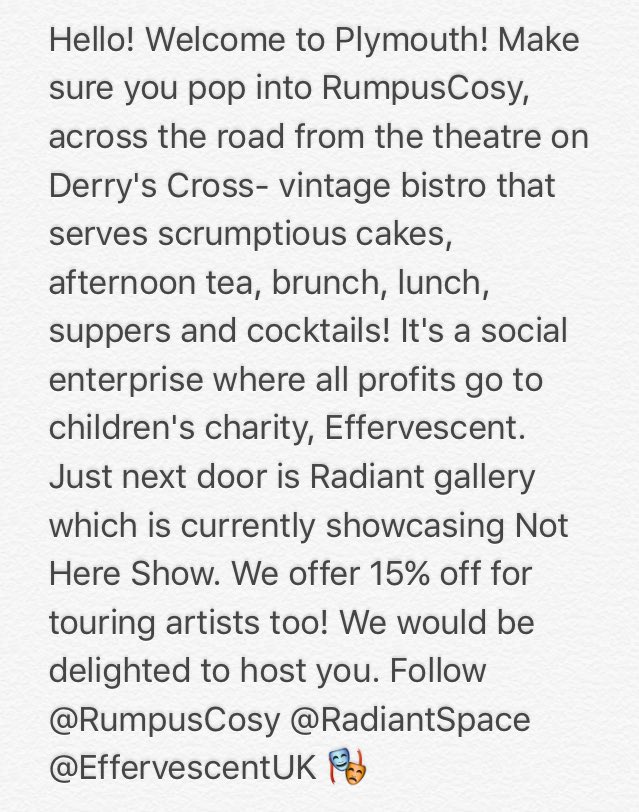 LittleEllieMae's tweet photo. Excited to welcome @ChittyMusical to Plymouth this week! Pop into @RumpusCosy for something truly scrumptious 😋🍰☕️🍽🍹 https://t.co/Ob4tRPzJrU