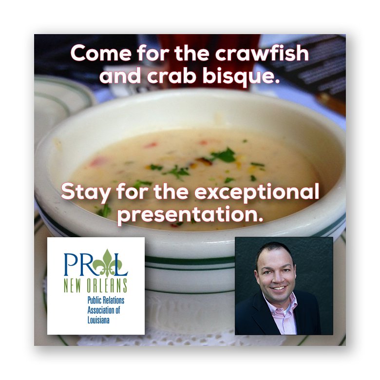 PRALNOLA's tweet photo. Online registration for tomorrow's #PRALNOLA June luncheon ends today at noon: https://t.co/dnSJIrniNy
#PR #media https://t.co/rbYhnUHSxC