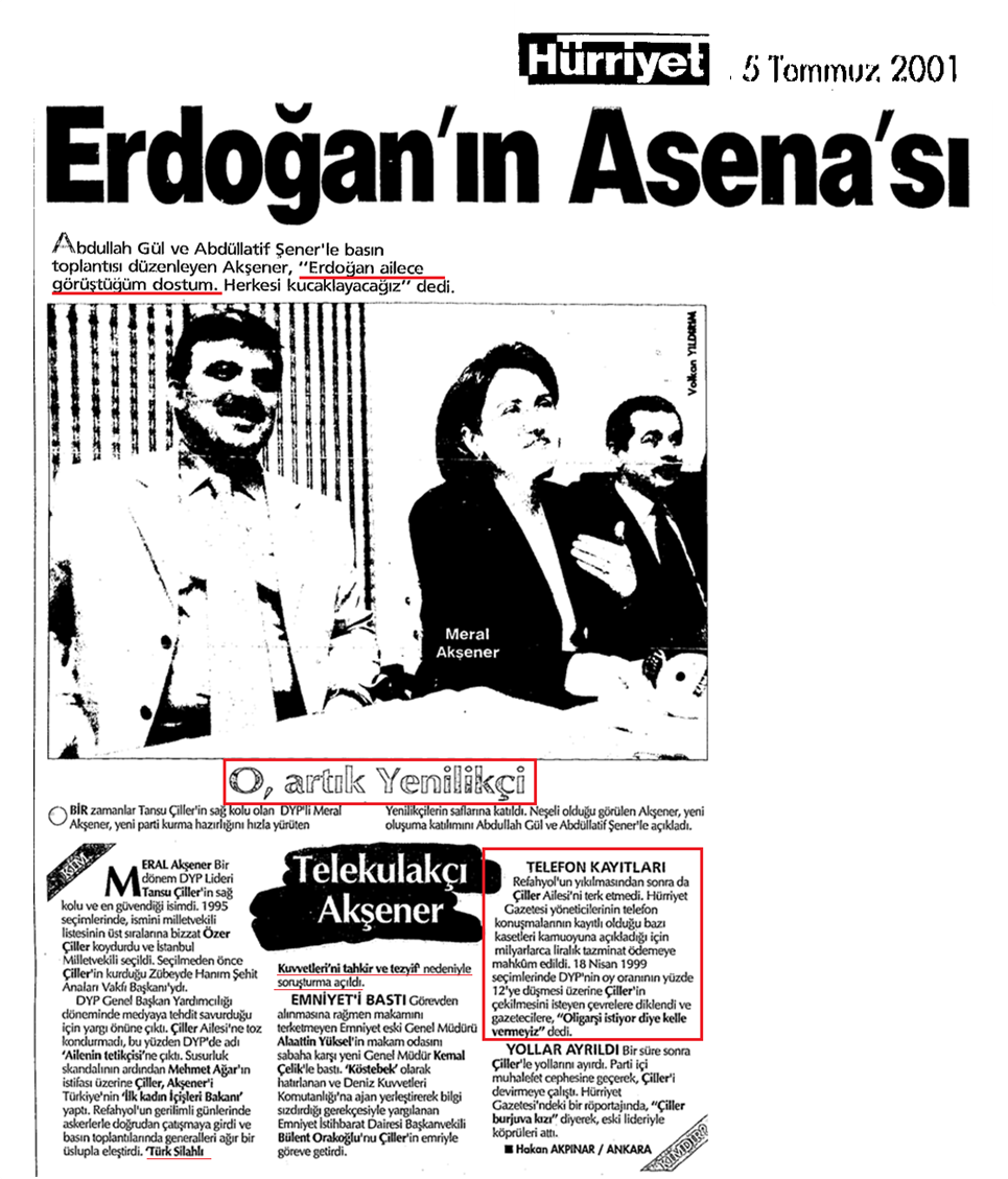 ERDOĞAN'IN ASENA'SI...
Telekulak Mahkumu...
Erdemliler Hareketi'nin Kurucusu...
#ArşivUtandırır