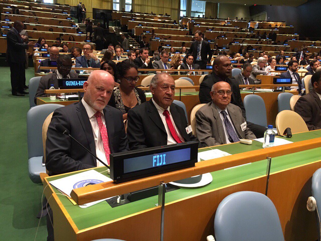 InokeRatu's tweet photo. Great moment for Fiji and PSIDS. Amb Thomson elected PGA71. Thank you HOMs, NY Mission and HQ for a great campaign https://t.co/T56fXboa6h