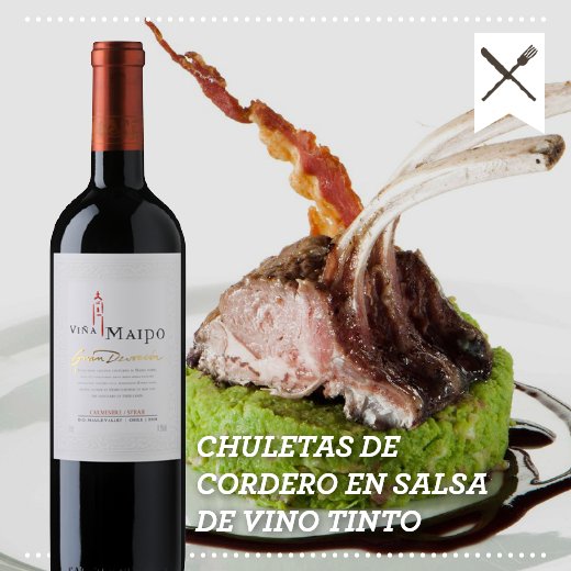 maipowines's tweet photo. Prepara unas ricas chuletas de cordero bañadas en salsa de vino. Aquí la receta https://t.co/xHpSDfTHfZ #ViñaMaipo https://t.co/icm80jS0MT