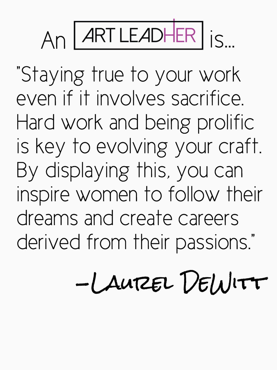 ArtLeadHER's tweet photo. What is an #ArtLeadHER to you? @Laurel_DeWitt #art #lifestyleher #laureldewitt #womeninart #contemporary https://t.co/2XCULRh9C2