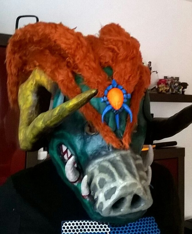 Shyruto's tweet photo. Der Kopf meines Ganon (Zelda Ocarina of Time) Cosplays ist fertig! Mit der freundlichen Hilfe von @ColiCailin https://t.co/k0fS5Hzo0b