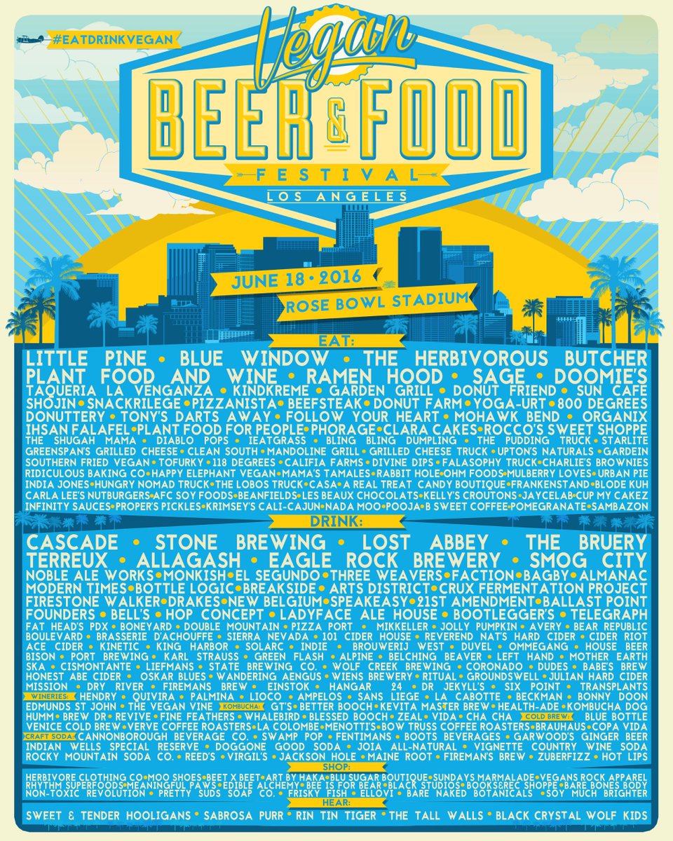 VCBeer's tweet photo. Don't forget to get your @VeganBeerFest tickets in Los Angeles! Great food, beers and entertainment! https://t.co/KvRL0HMrnR