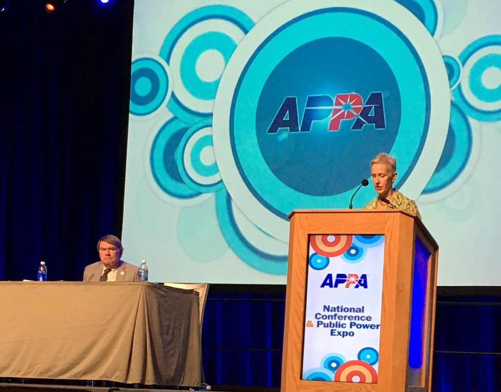 Public power: our moment is now!  Sue Kelly addresses opening session of 2016 APPA National Conference. #publicpower