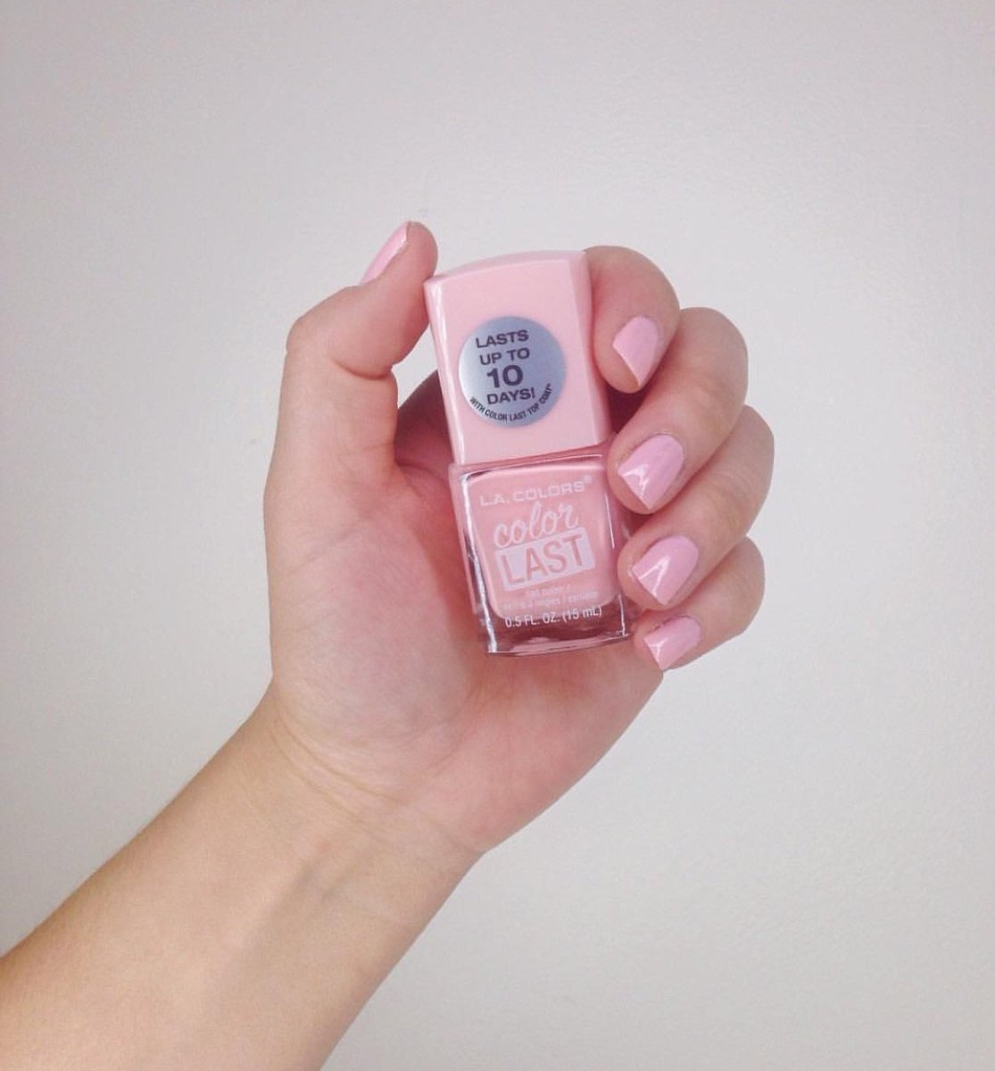 L A Colors Pink Mani By Daisyheadbymary Using Our Color Last Nail Polish In Love Top Off With Our Crystal Top Coat