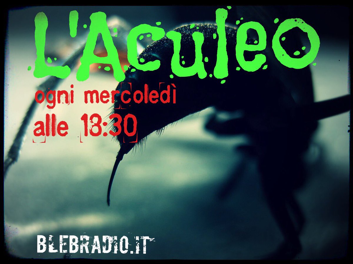 BlebRadio's tweet photo. "L'Aculeo" torna in diretta Mercoledì alle 18:30 con @St_Kosta &amp; Dominus! Vi aspettiamo su https://t.co/c6FbLM0jOp https://t.co/ktE7kLXGmi