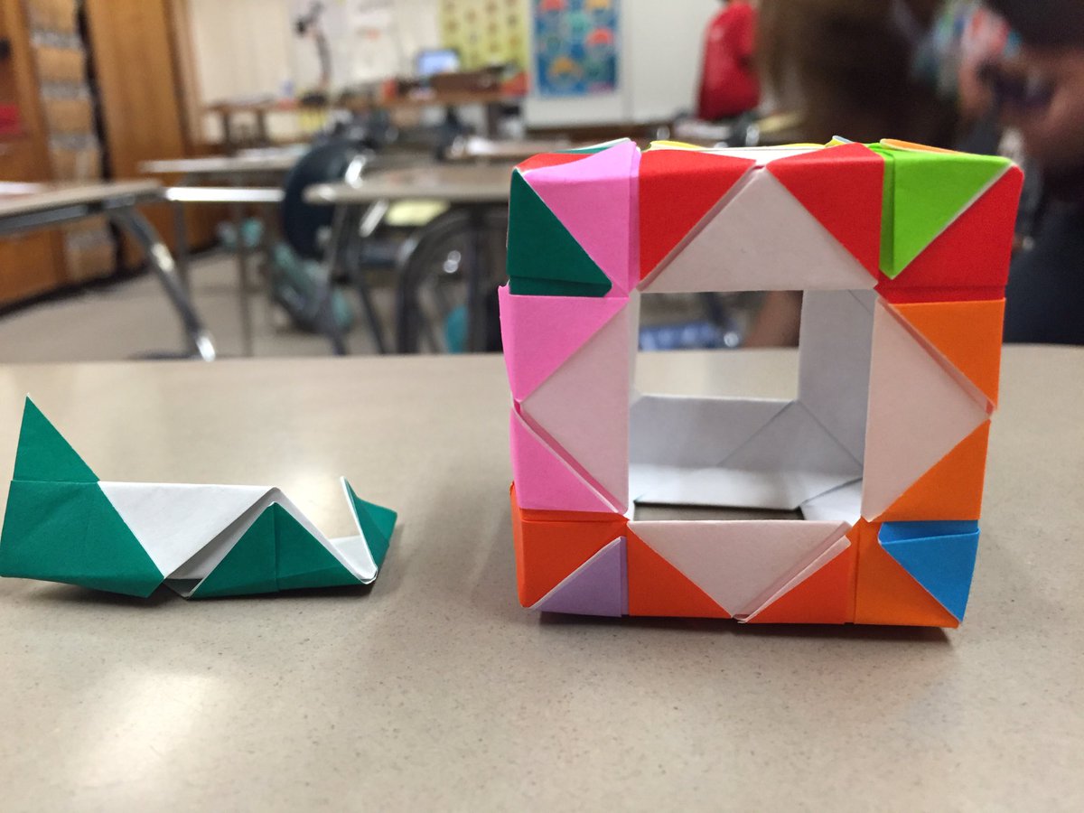 Unit origami! 12 pieces.#MTBoS #CelebrateMonday