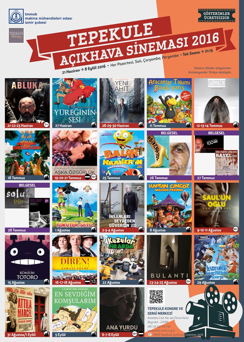 TepekuleKSM's tweet photo. @TepekuleKSM Açık Hava Film Festivali 21Haziranda başlıyor. Gösterimler ÜCRETSİZDİR. @izmirdesanat @izmirgundemcom https://t.co/FwWzLZaETj