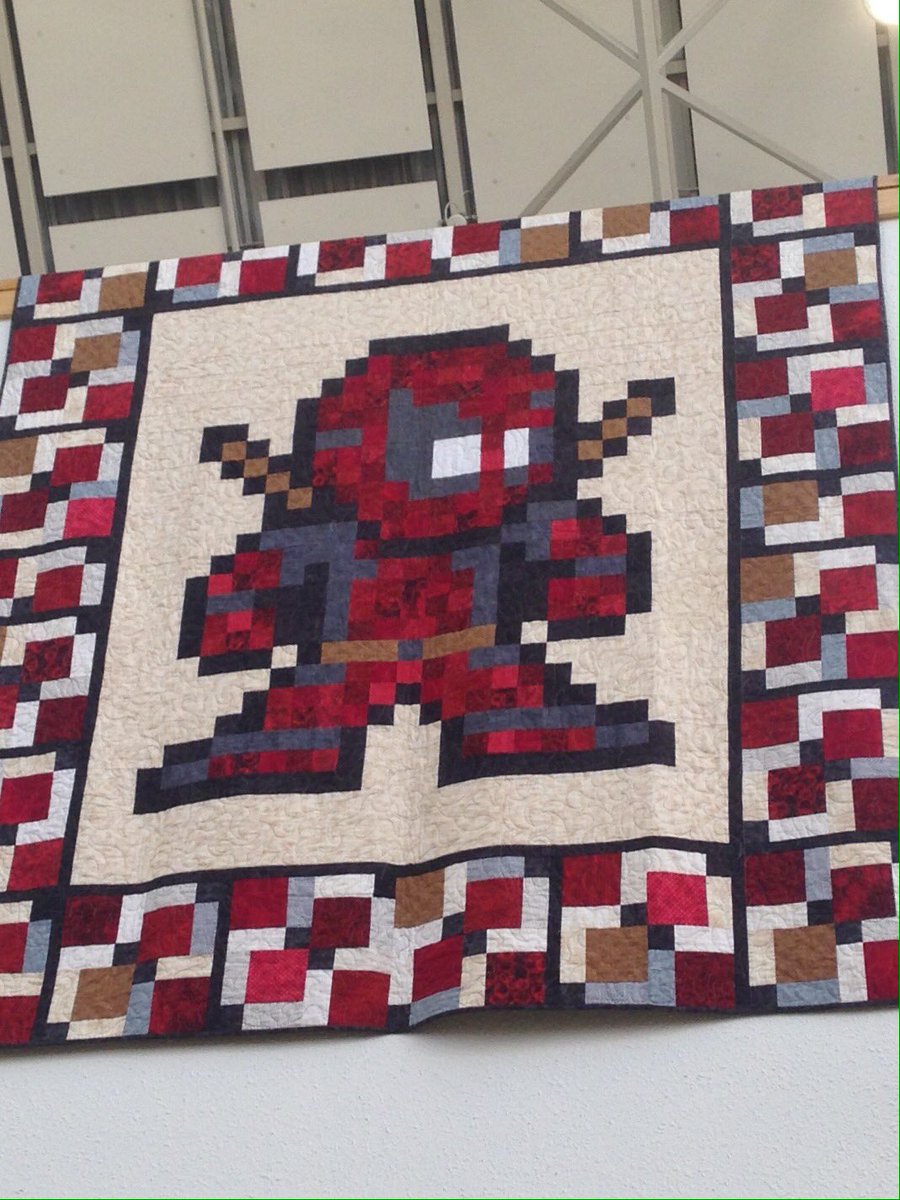 calgary1976's tweet image. #deadpool quilt at #fishcreeklibrary @calgarylibrary