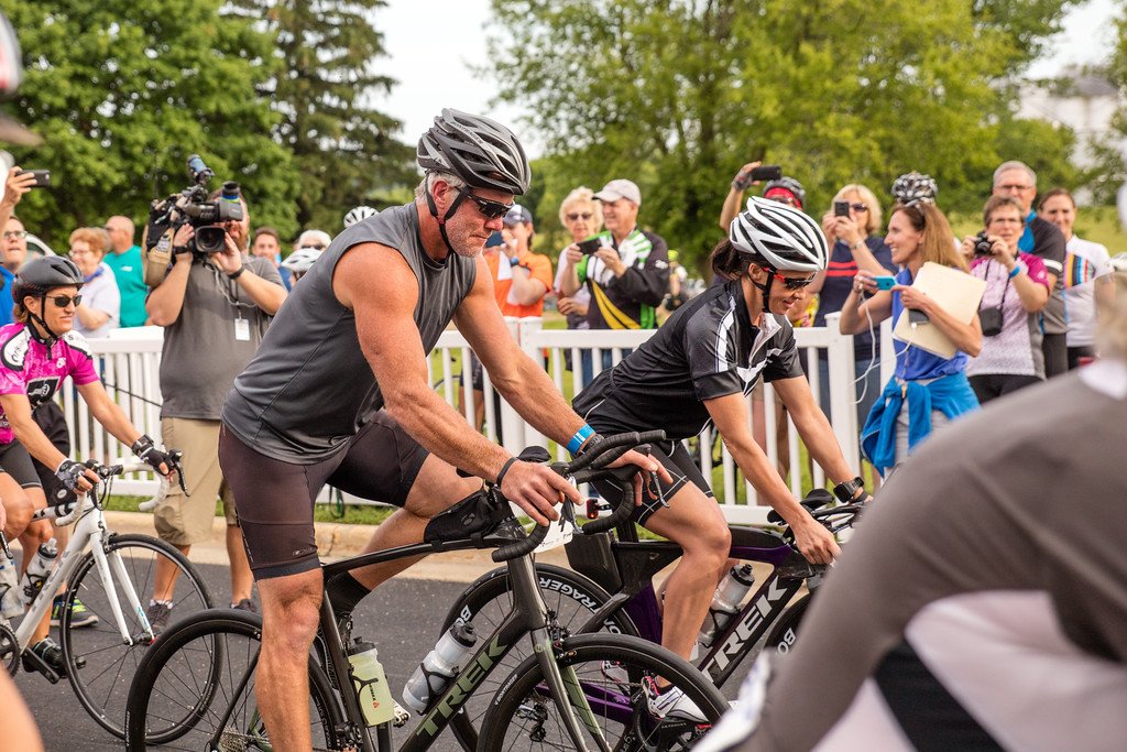 BrettFavre's tweet photo. Thanks for another great @Trek100Ride, raising money for the @maccfund  You can donate too: https://t.co/YXFtwShZS7 https://t.co/P2aiWht24u