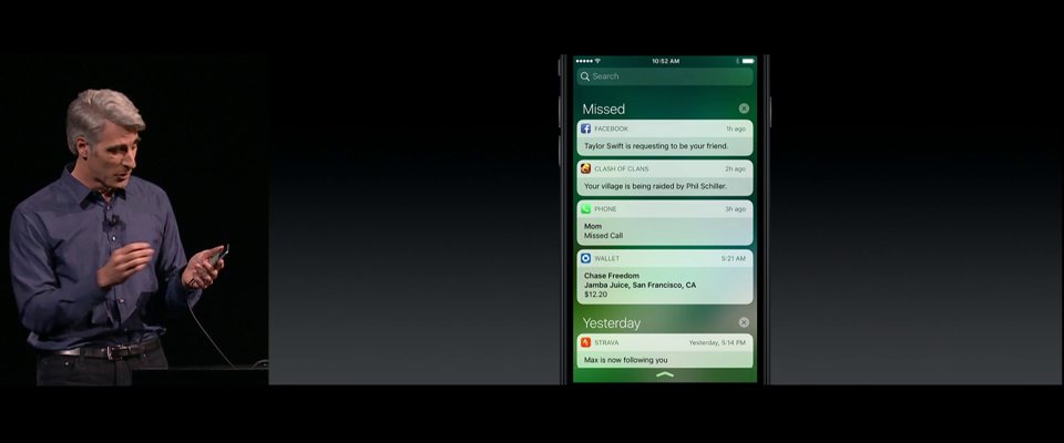 onemorething's tweet photo. In iOS 10 hoef je niet meer je iPhone te unlocken. Alles kan op het lock screen. #omtlive #wwdc2016 https://t.co/KViFzD4YXS