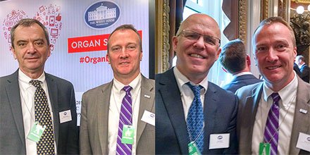UNOSNews's tweet photo. UNOS CEO @brianmshepard, David Klassen M.D., CMO &amp; Carl Berg M.D., immediate past president @WhiteHouse #organdonor https://t.co/NV4JHebAEa