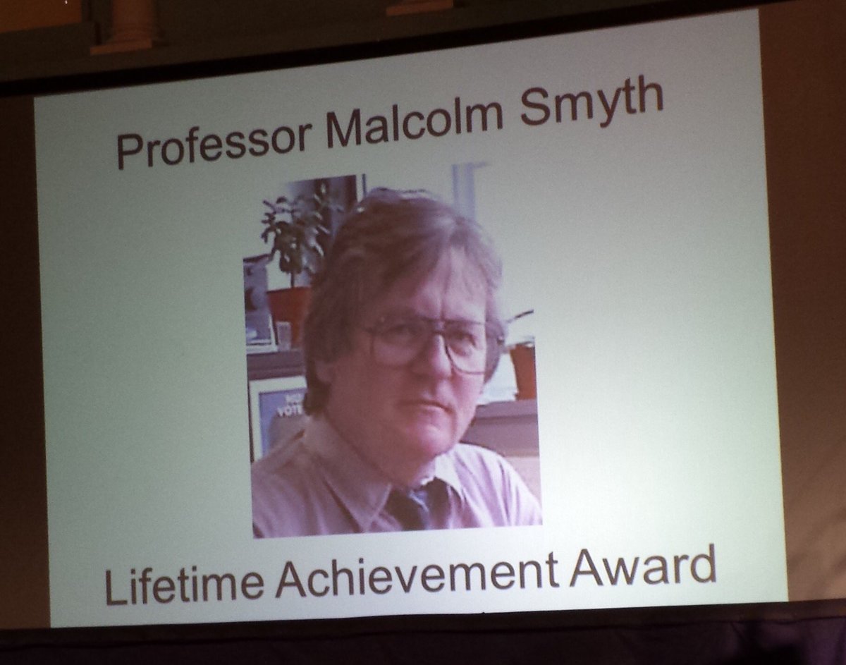 arri_aus's tweet photo. A very welcome &amp; deserved award to Malcolm Smyth at #ESEAC meeting in Bath. He initiated the ESEAC series in 1986. https://t.co/gBBc1VSHCw