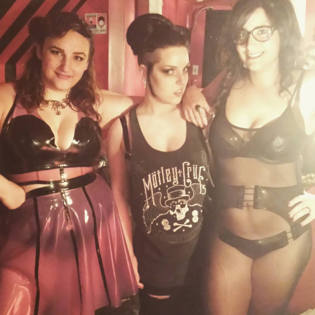 Sexy ladies at our anniversary party at <a href="/Cherry_Colas/">Cherry Cola's</a>! #latex #lingerie #fetish #Toronto