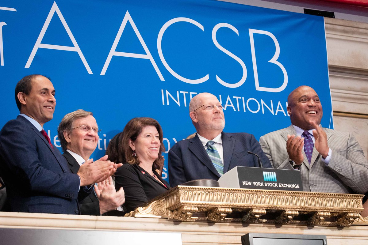 NYSE's tweet photo. It's not often we get to celebrate a centennial anniversary, thanks for the honor @AACSB https://t.co/pHx9gAWhxM