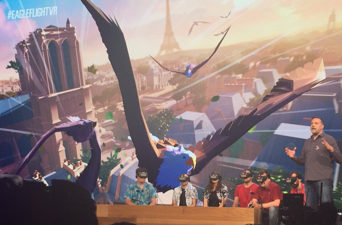 julieclaude_mtl's tweet photo. #eagleflight succès de réalité virtuelle créé par @UbisoftMTL présenté @e32016 #ubie3 @chambremontreal @anumerique https://t.co/WEIJWectul
