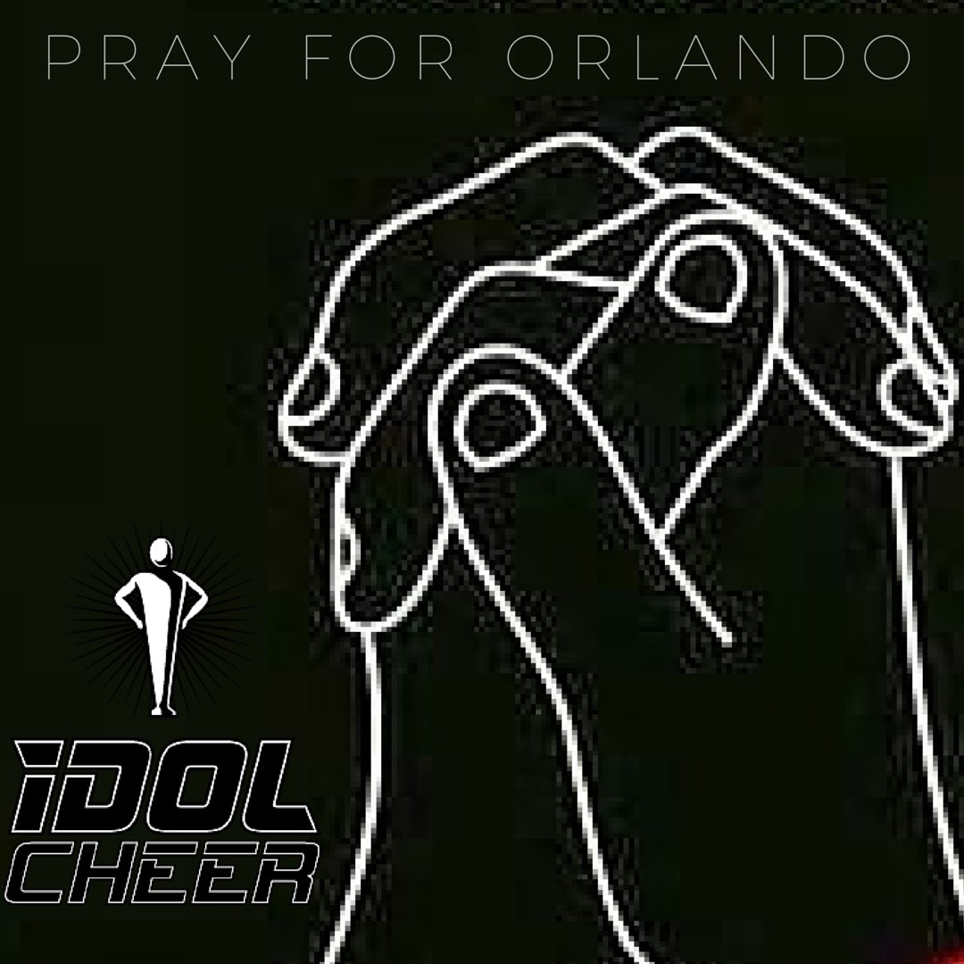 IDOLcheer's tweet photo. Our hearts ache for the Orlando tragedy. Please take a moment to pray for all the victims from yesterday's attack. https://t.co/FtZ5WMj93E