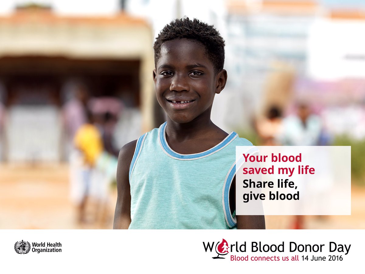 UN's tweet photo. Voluntary unpaid blood donations must increase rapidly to meet 2020 goal https://t.co/I9k3VKZ9qb  #GiveBlood v @WHO https://t.co/zK713Uw82b