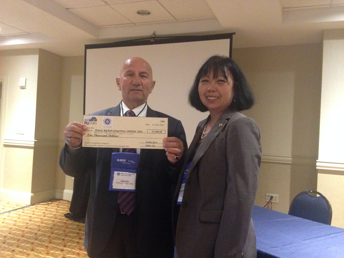 ieeebigdata's tweet photo. Winners of the #COMPSAC16 #BigData Presentation Student Award - Wenkai Mo, Zhenzheng Qian, Xuyang Cai, & Qing He https://t.co/Jl44npXlsF