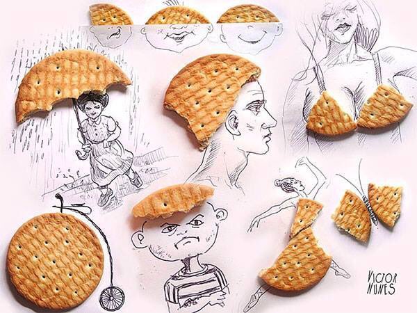 Arte culinario con galletas.