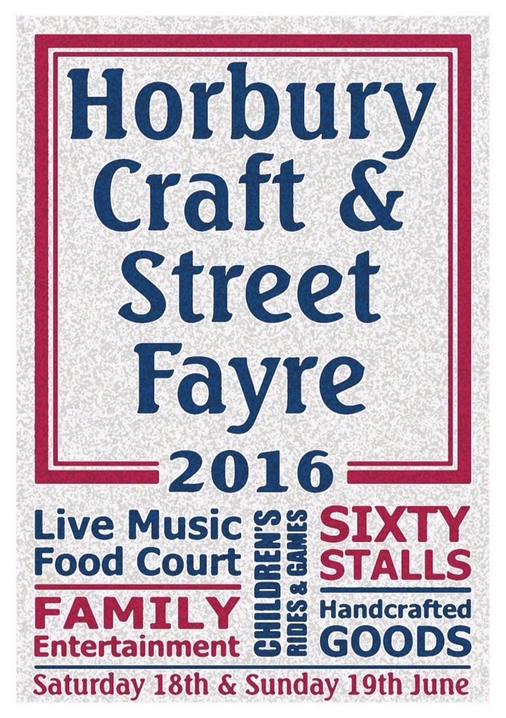 Excited to receive this year's <a href="/HorburyFayre/">Horbury Street Fayre</a> brochure. Looks like it's going to be another fantastic weekend!