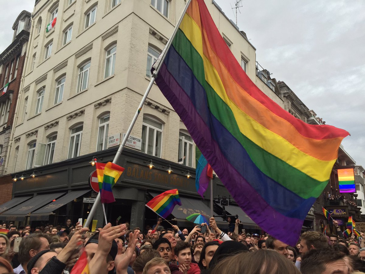 With love and solidarity, from London to Orlando. #SohoVigil 🌈