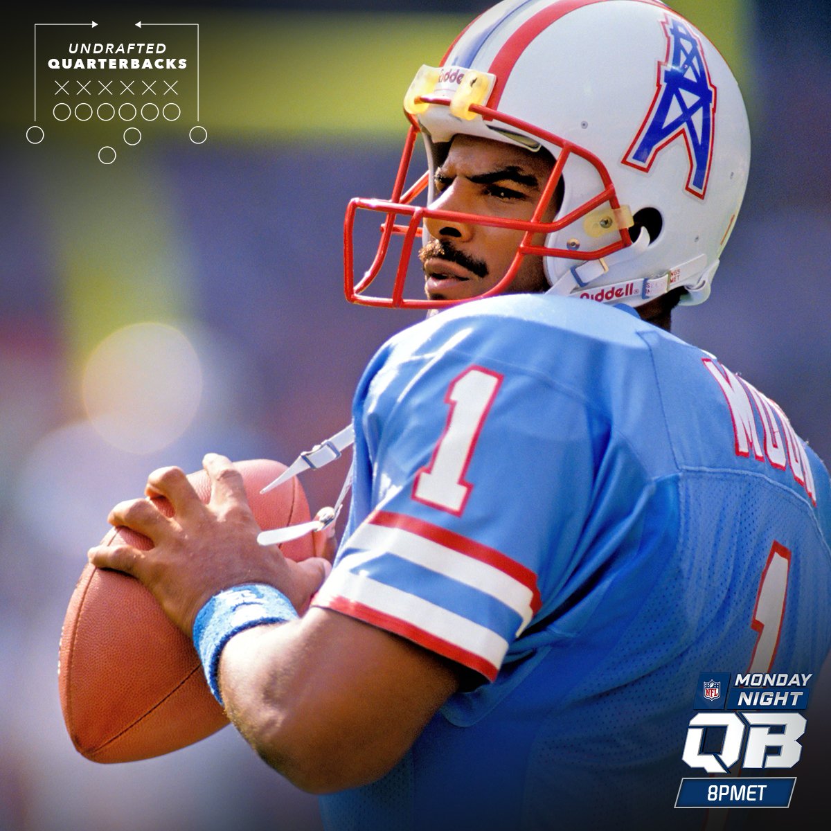 nflnetwork's tweet photo. Warren Moon | From undrafted to the Hall of Fame. ๐
#MNQB - Undrafted QBs https://t.co/EB9pJQw8Lc